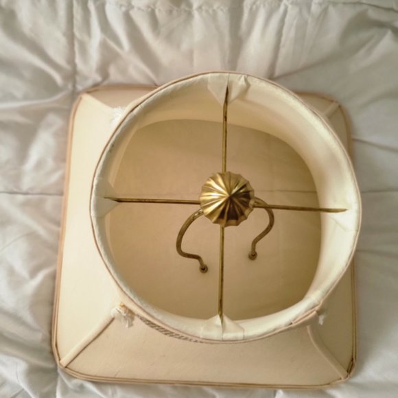 Tasseled Ivory Linen Bell Lampshades - Set of 2 - Picture 2 of 12